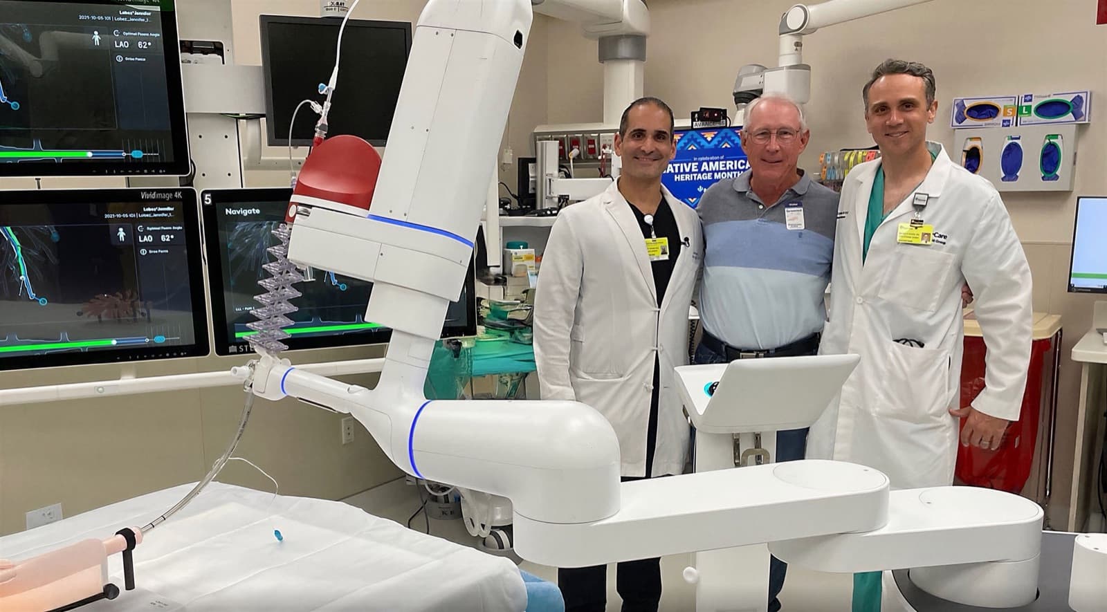 BACP physicians with the Ion Robotic Bronchoscopy system at BayCare's Lung Nodule Clinic
